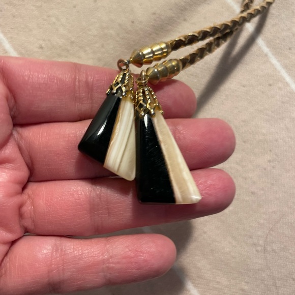 Vintage rearing horse goldtone lariat neckwear necklace for western wear - Picture 5 of 6